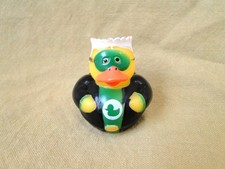Small Green Lantern-Like Rubber Duck Figure