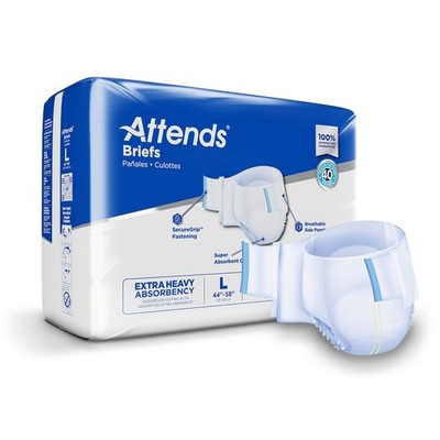 Attends  Extra Heavy Absorbency Briefs, Large