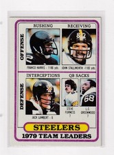 1980 Topps Team Leaders # 319 Pittsburgh Steelers Nice Card
