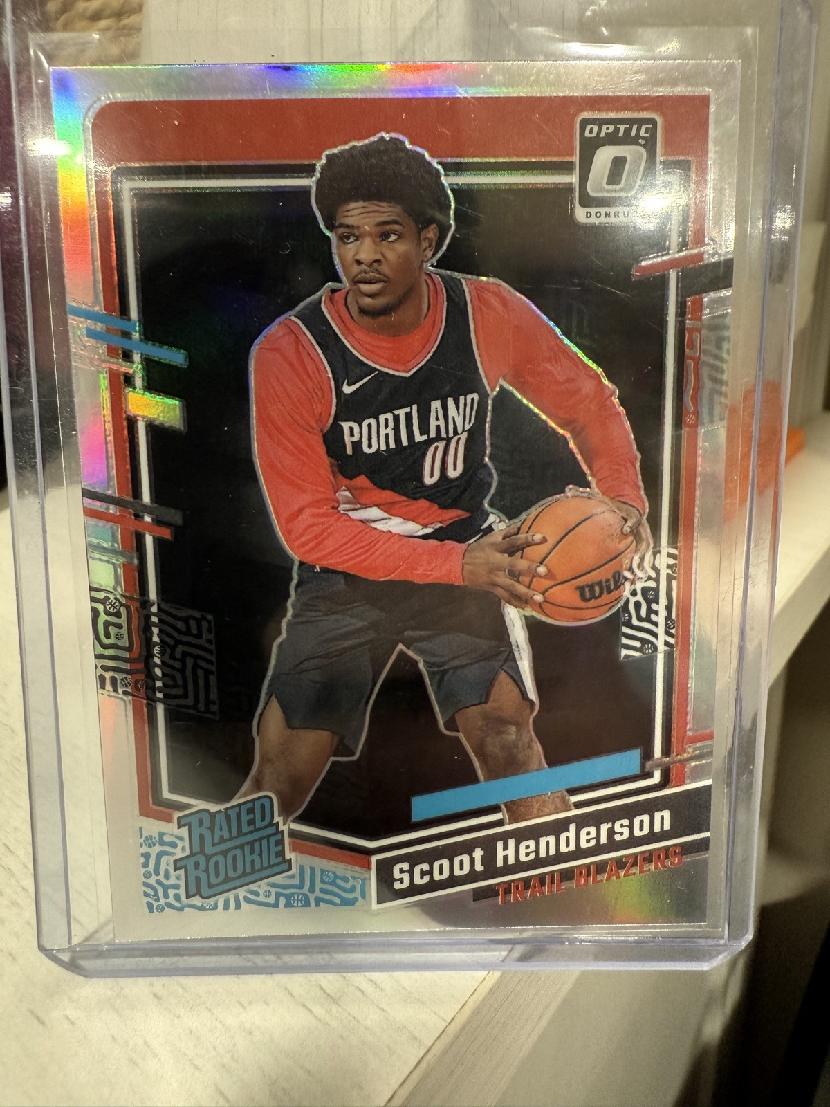 2023-24 Donruss Optic Scoot Henderson Rated Rookie Silver Holo Prizm #239 RC