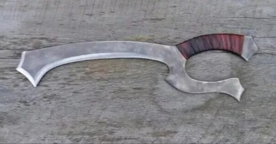 Custom Handmade Forged Klingon Mek'leth Knife With Leather Handle & Sheath