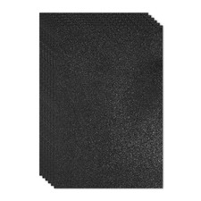 6Pcs 2mm 1/10" Glitter Foam Sheet Black Non Adhesive, 16x24inch 40x60cm 