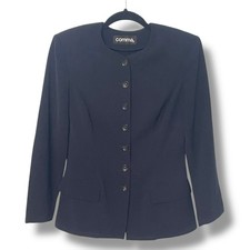Comma, Blazer Black Shoulder Pads Buttons Col...