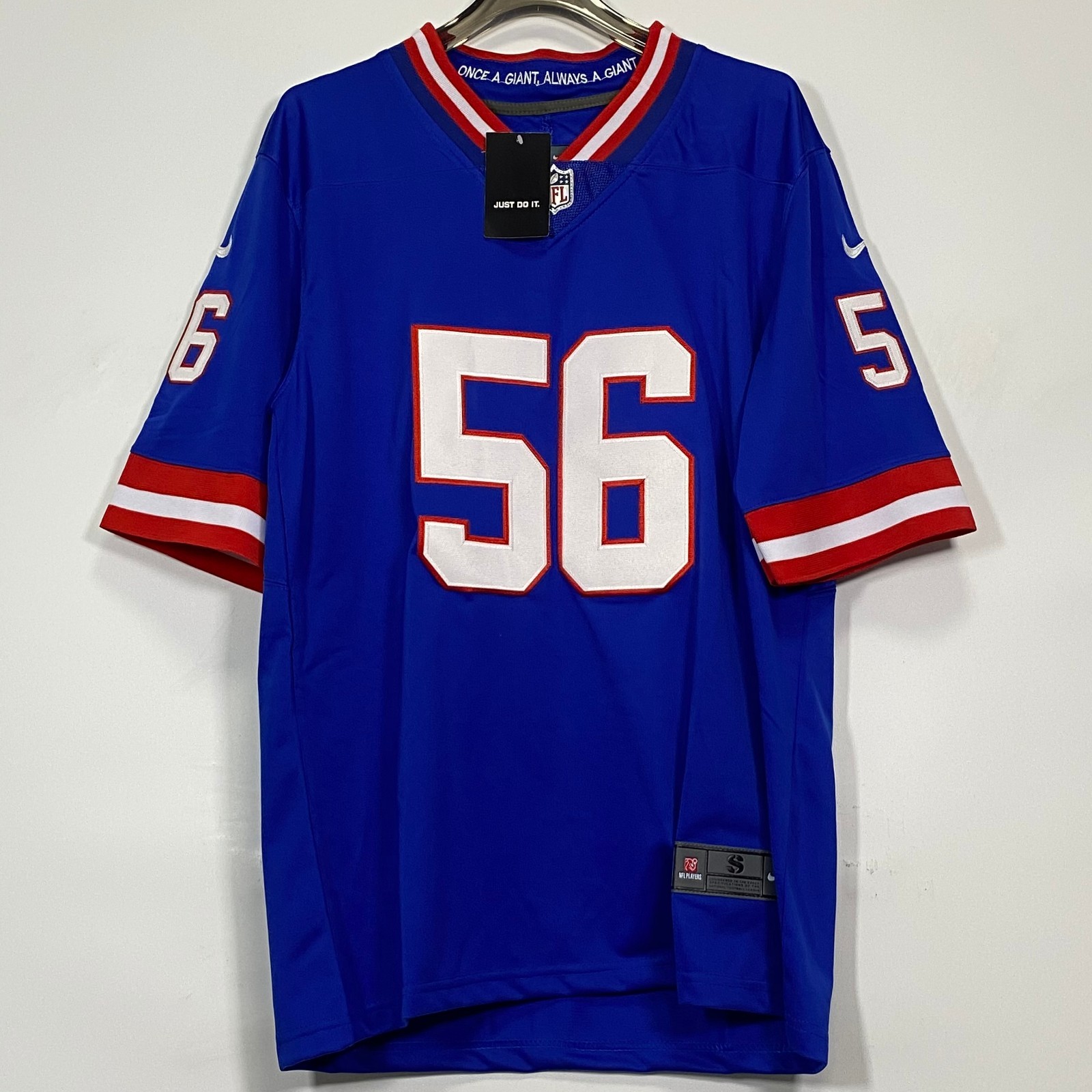 Lawrence Taylor #56 Blue Embroidered Jersey, Sizes S-4XL