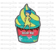 DISNEY Inside Out Cupcake rea Premade Scrapbook Page Paper Piece die cut