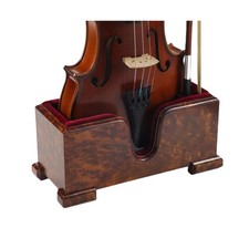 Violin and Bow Holder Stand , Wooden Violin Holder Floor Display with Velvet...