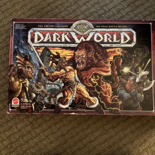 100% Complete 🌟Dark World Board Game Fantasy RPG 2002 Vintage Mattel