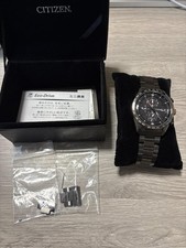 CITIZEN Attesa ACT Line AT8185-62E Solar Radio Chronograph Watch 42mm Black
