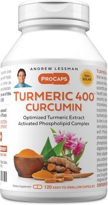ANDREW LESSMAN Turmeric 400mg - 120 Capsules - 95% Curcuminoids as Phospholipi