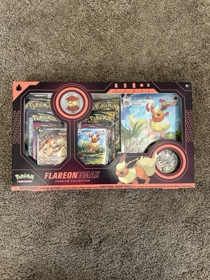 Pokemon Eeveelution Flareon VMAX Premium Collection Box - Sealed New In Box  | eBay