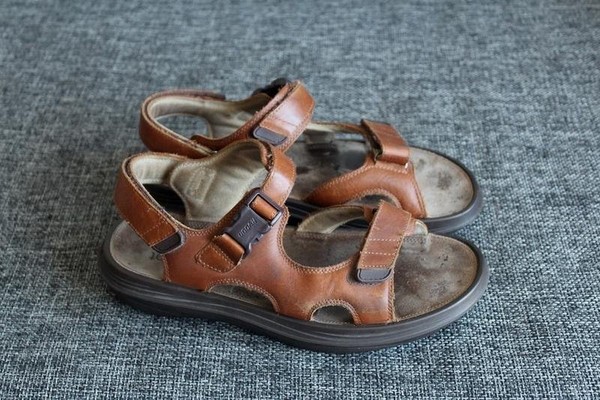 Men Kybun Sandals Brown Leather 45