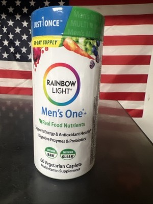 Rainbow Light Multivitamin Men, Vitamin C, D & Zinc, Probiotics, Men's One 60 Ct