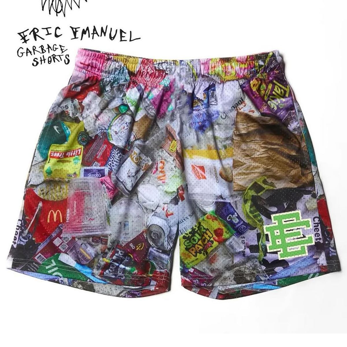Eric Emanuel x AssPizza Garbage Mesh Shorts | eBay
