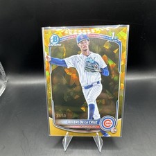 2025 Bowman Chrome Sapphire Gold Wilfri De La Cruz RC #BCP-209 /50 Cubs