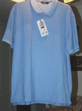 Men's Medium Member's Mark Stretch Cotton Pique Polo S/S Pullover Shirt-Blue-New
