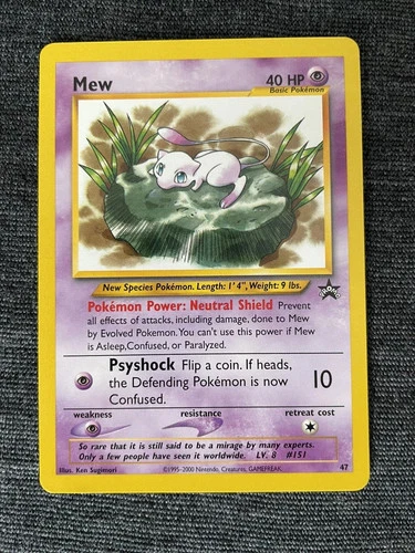 Pokémon Mew #47 Promo Black Star Wizards of the Coast WOTC NM Condition