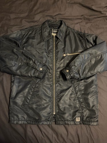 Versace Jeans Couture Men’s M Black Full-Zip Point Collar Quilted Lined Jacket