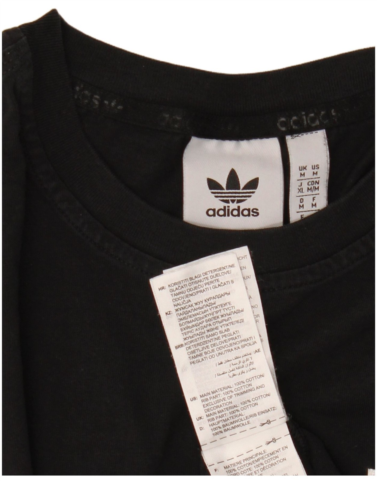 Adidas Mens T-Shirt Top Medium Black Cotton AO11 thumbnail 3