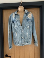 Topshop Moto Vintage Denim Jacket Excellent Condition Size 10