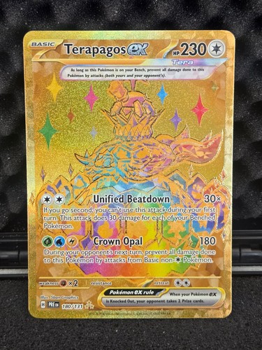 Terapagos ex 180/131 Holo Hyper Rare Prismatic Evolutions Pokemon Near Mint