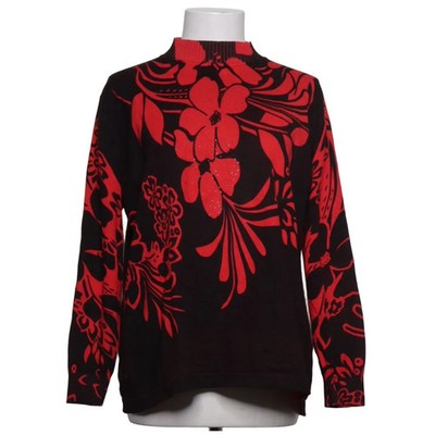 Maily Fashion, Strickpullover, Größe: XL, Schwarz/Rot #HLQ