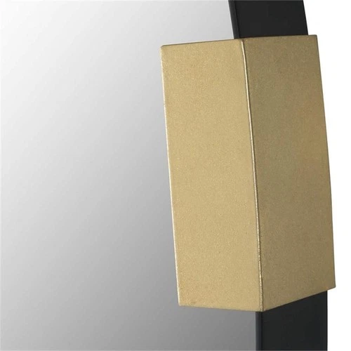 Uttermost Clip Round Contemporary Metal and MDF Mirror in Black/Gold - Picture 5 of 6