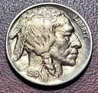 1916-D Buffalo Nickel Choice VF+ Details 90% Full Horn Better Date 5c Coin
