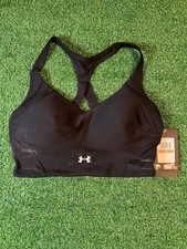 UNDER ARMOUR Breathelux Hi Sports Bra 1365772 Small Black