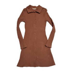 la hearts brown dress LA Hearts Faux Leather Pleated Mini Dress