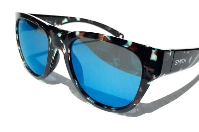 NEW Smith Optics ROCKAWAY Sky Tortoise ChromaPop POL GLASS Blue Mirror Sunglass