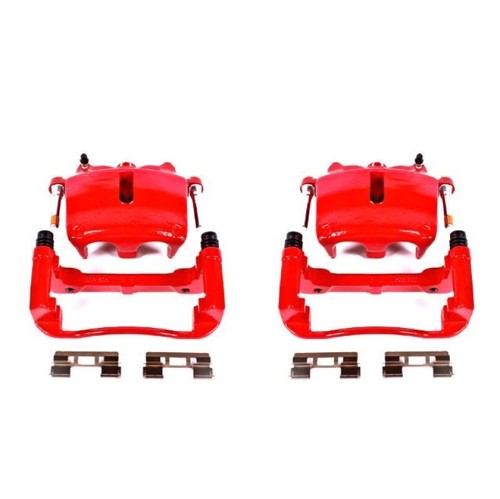 Power Stop Front Red Calipers w/Brackets Pair Fits 05-08 Ford F-150 - Picture 5 of 10