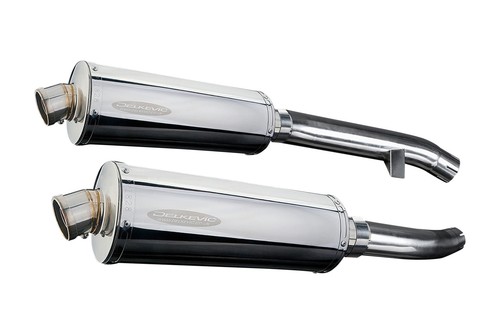 Yamaha FJR1300 2001-2005 Slip On 14" Oval Stainless Exhaust Muffler Kit - Picture 4 of 5
