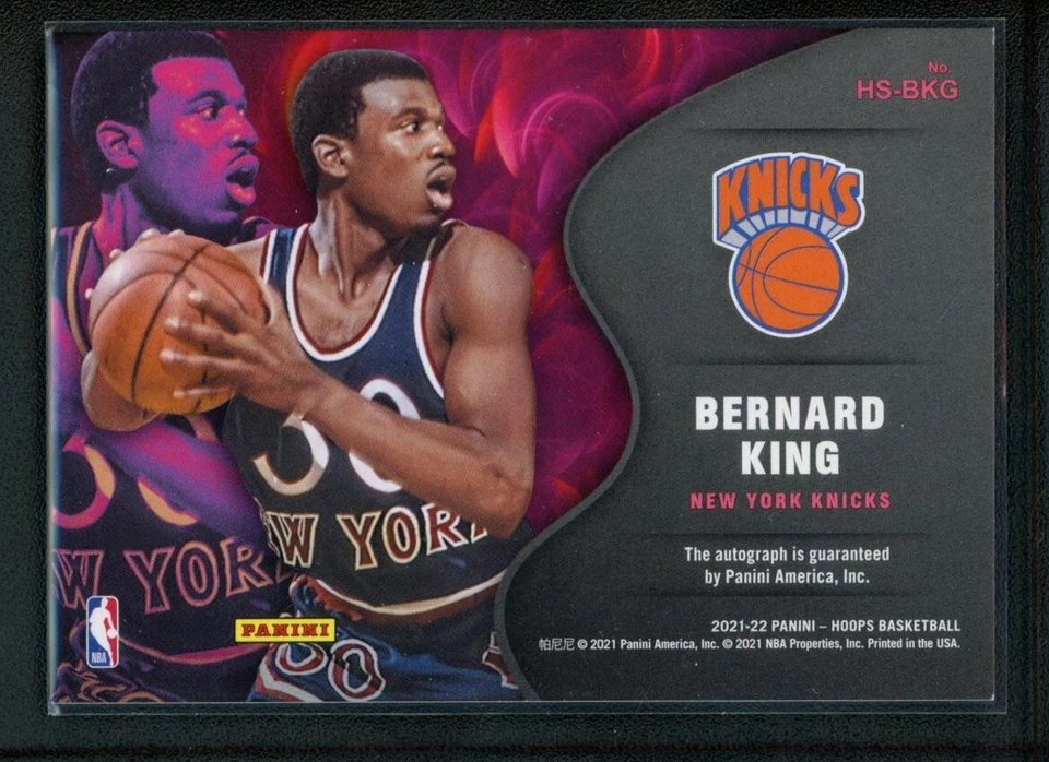 2021-22 BERNARD KING AUTO PANINI HOOPS HOT SIGNATURES AUTOGRAPHS - Image 2 of 2