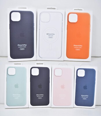 Apple Silicone, Clear or Leather MagSafe Case for Apple iPhone 14 Plus - OPEN