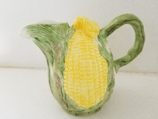 Ceramic Corn on The Cob Pitcher with Husk Trim 7" High x 9" Wide