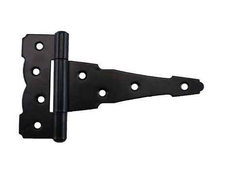 Black 6" Heavy Duty Colonial Style Tee Strap Hinges for Gate Barn Shed Coop Door - 第 7/7 張圖片