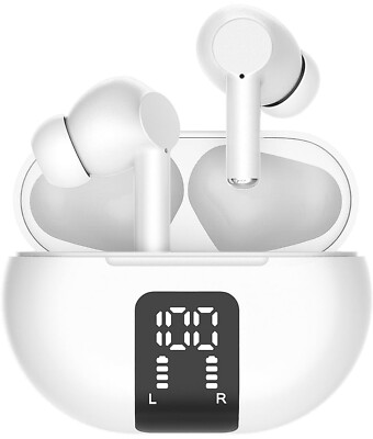 Space Solution Y32 Pro Wireless Earbuds Bluetooth 5.3 IPX7 Wasserdicht Weiß