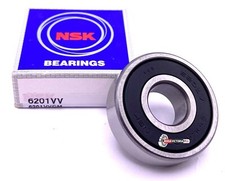 NSK 6201 VV Deep Groove Ball Bearing, Rubber Sealed 6201 LLB 12x32x10 mm