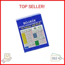 BOJACK 14 Value 240 pcs Diode Assortment Kit Contain Rectifier/Fast Recovery/Sch