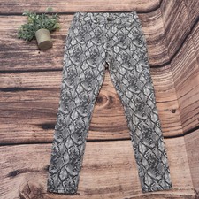 Seven7 tummy less high rise skinny size 8 snake skin pattern women’s jeans
