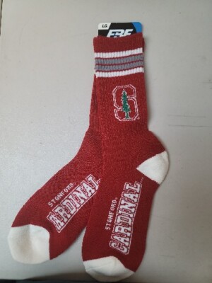 Stanford Men's Four Stripe Deuce FBF Originals Socks BM7 Raspberry Large NWT