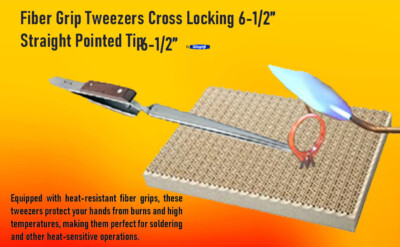 Fiber Grip Cross-Locking Tweezers - Small: Wire Jewelry | Wire Wrap
