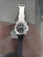 21mm WHITE/BLACK Vulcanized Caoutchouc rubber Strap Rolex Explorer II