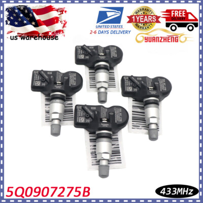 For Audi Q7 Bentley Porsche Volkswagen TMPS 4x Tire Pressure Sensor 5Q0907275B