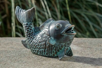 Bronze-Skulptur IDYL ''Wasserspeiender Fisch '' Art.-Nr. AN1140BR-V-F  Deko