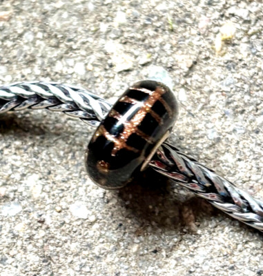 AUTHENTIC Trollbeads Black Longevity Event Bead rare