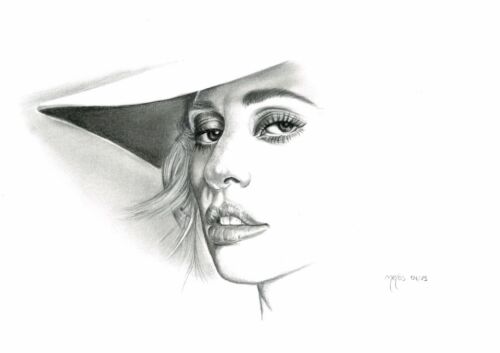 Portrait Druck Lady Gaga vom Original  &#034; MeCos Art &#034; DIN A4 - 157