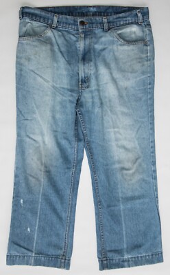 Vintage 1970s Levi's Orange Tab Talon Zip Skosh More Room Denim