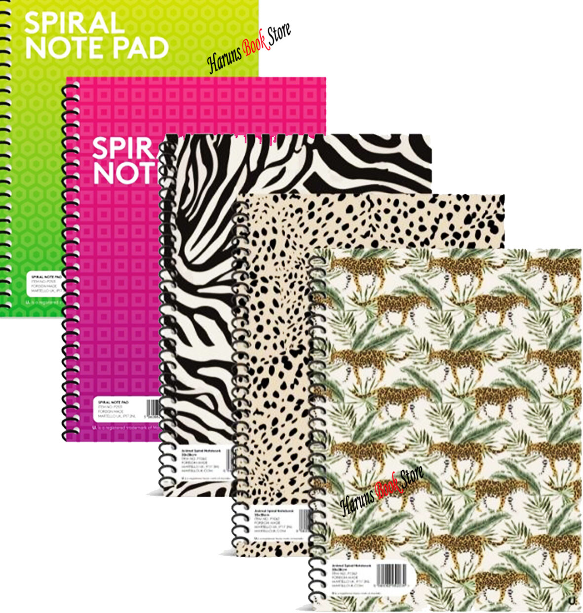 A4 A5 A6 A7 Hardback OR Spiral Notebook Lined Journal Planner Book Pad ...