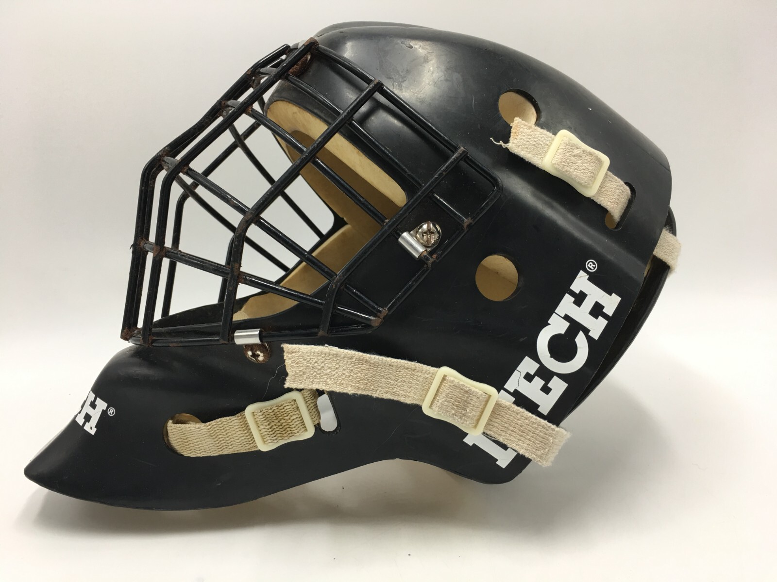 Vintage ITECH Black Hockey Goalie Helmet (Sz 6 3/4 7 1/8, Circum 21.2 22.5") eBay